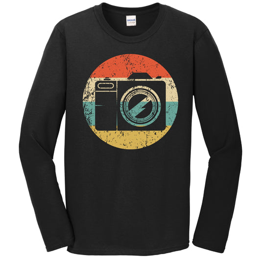Camera Silhouette Retro Photographer Long Sleeve T-Shirt
