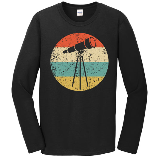 Space Science Telescope Retro Astronomy Astronomer Long Sleeve T-Shirt