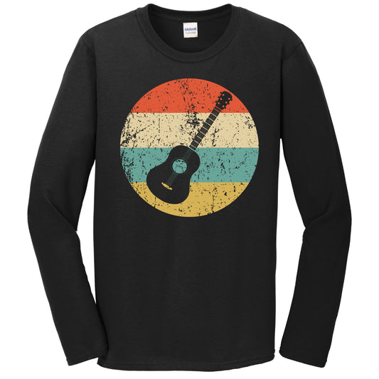 Acoustic Guitar Retro Music Musician Musical Instrument Long Sleeve T-Shirt