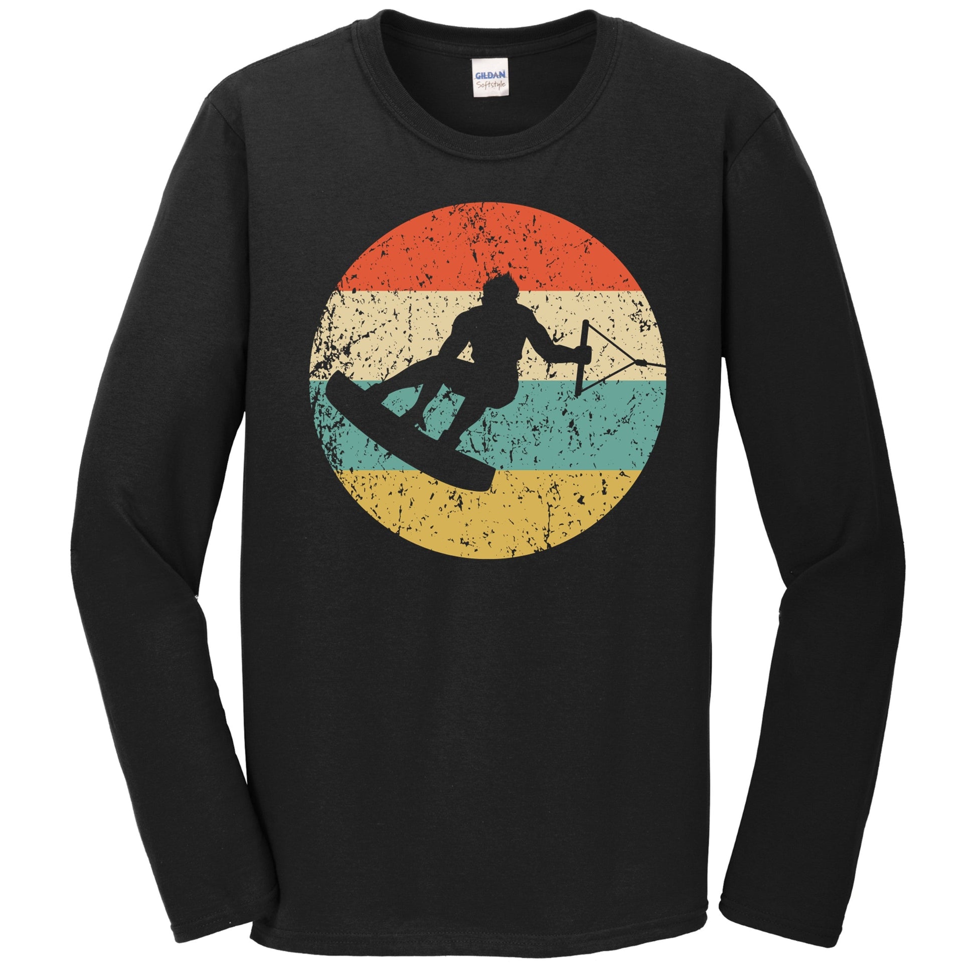 Wakeboarding Wakeboarder Retro Extreme Sports Wakeboard Long Sleeve T-Shirt