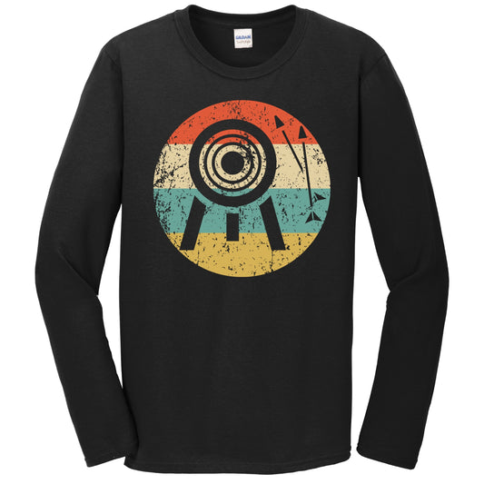 Archery Arrows Icon Retro Archery Long Sleeve T-Shirt