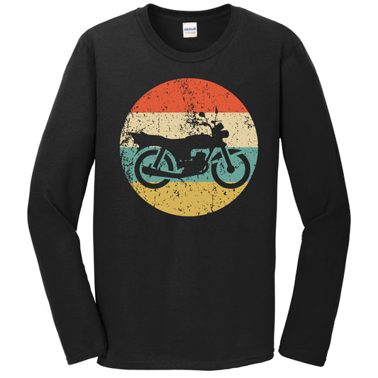 Motorcycle Bike Icon Retro Biker Long Sleeve T-Shirt