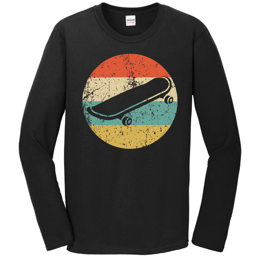 Skateboard Icon Retro Skateboarding Long Sleeve T-Shirt