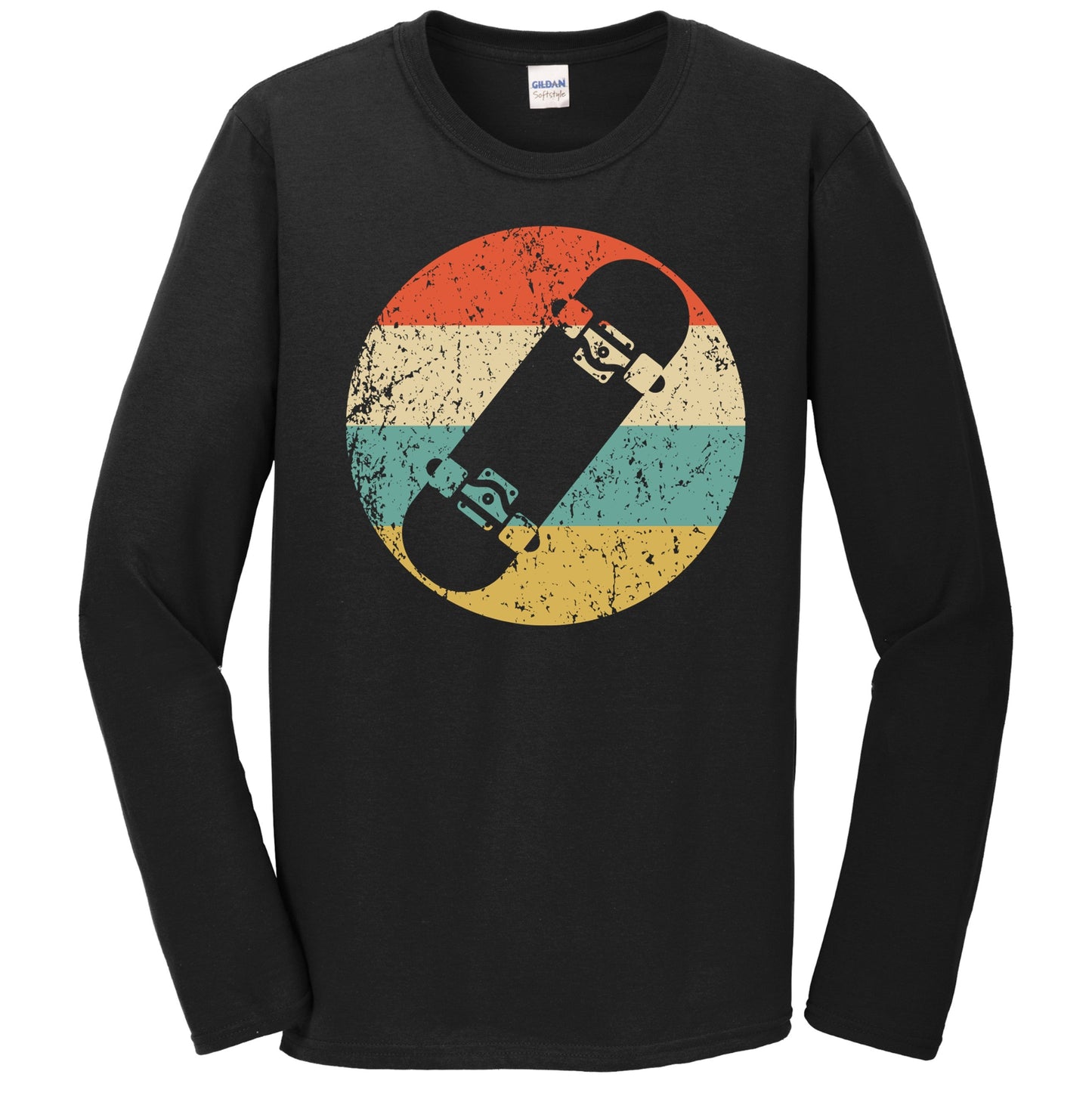 Skateboard Icon Retro Skateboarding Long Sleeve T-Shirt