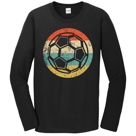 Soccer Ball Icon Retro Soccer Long Sleeve T-Shirt