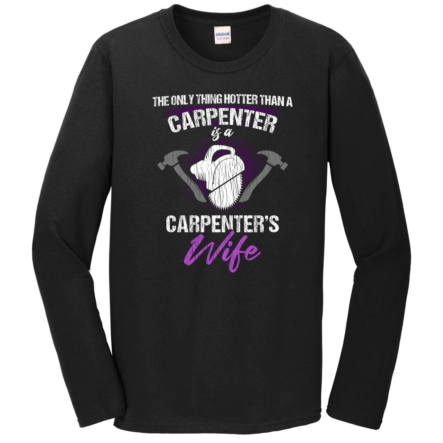 Sawdust Is Man Glitter Funny Carpenter Carpentry Woodworker Long Sleeve T-Shirt