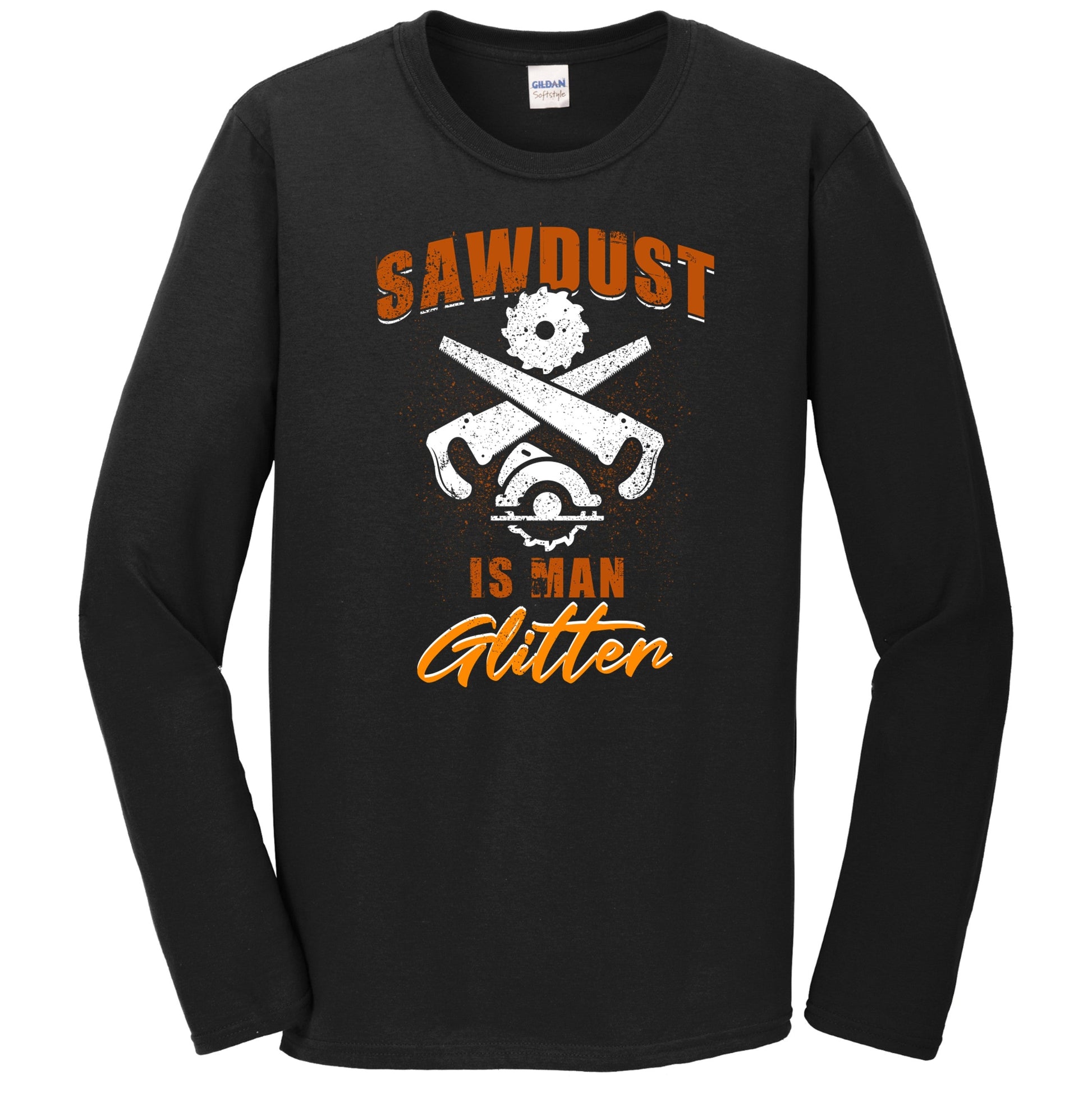 Measure Once Cuss Twice Funny Carpenter Carpentry Woodworker Long Sleeve T-Shirt