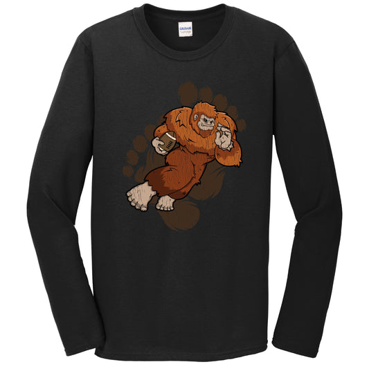 Bigfoot Football Shirt - Sasquatch Running Back Long Sleeve T-Shirt