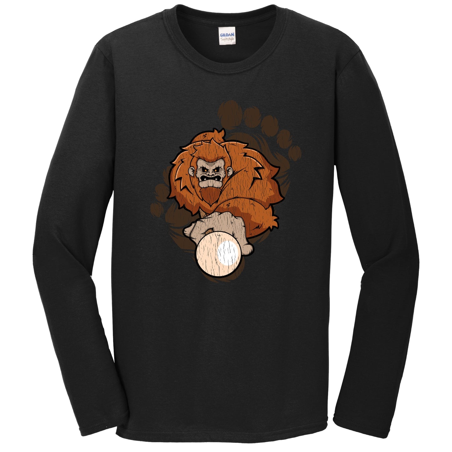 Bigfoot Billiards Shirt - Sasquatch Playing Pool Long Sleeve T-Shirt