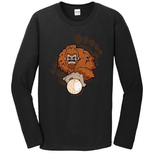 Bigfoot Billiards Shirt - Sasquatch Playing Pool Long Sleeve T-Shirt