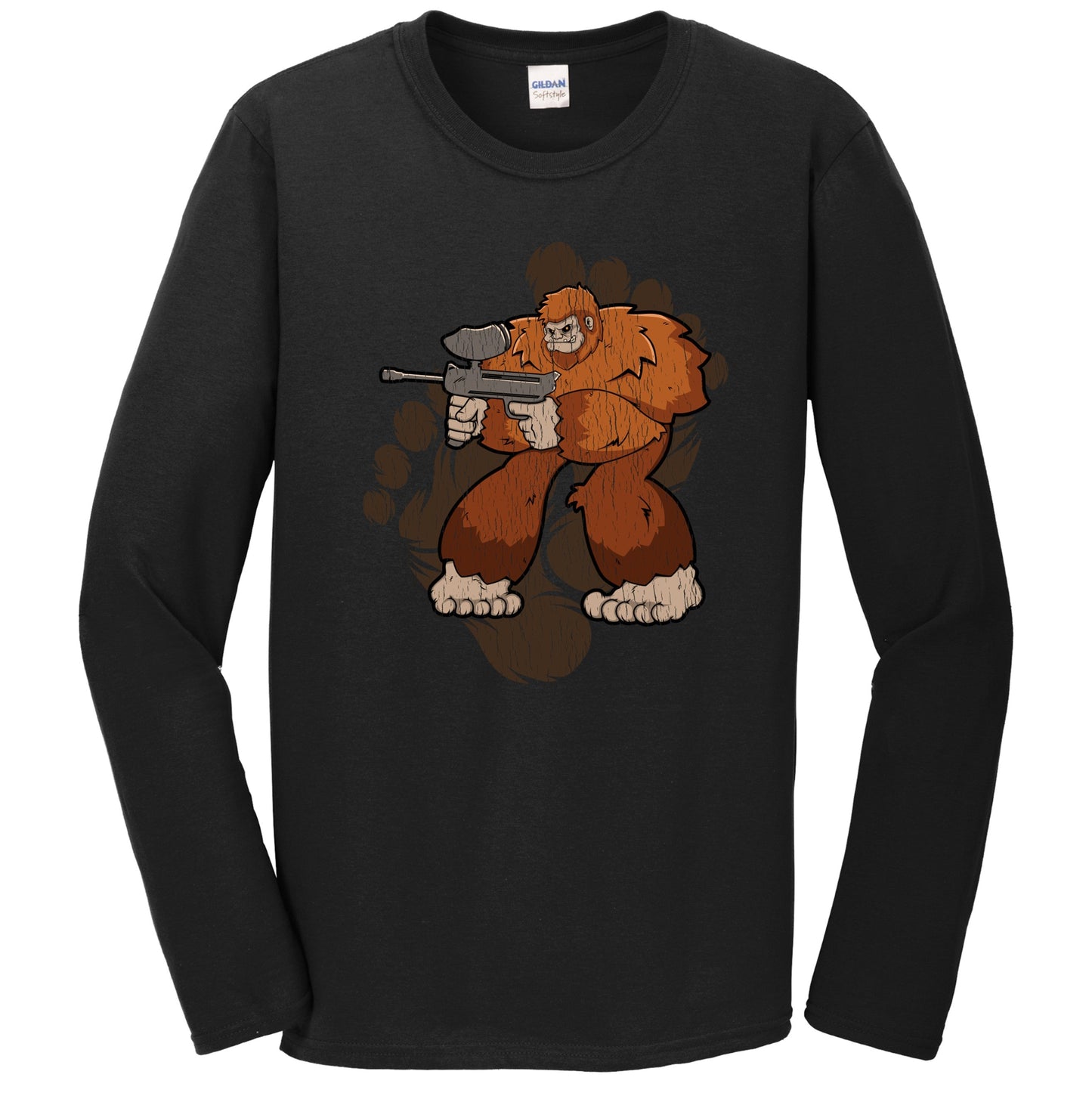 Bigfoot Paintball Shirt - Sasquatch Playing Paintball Long Sleeve T-Shirt