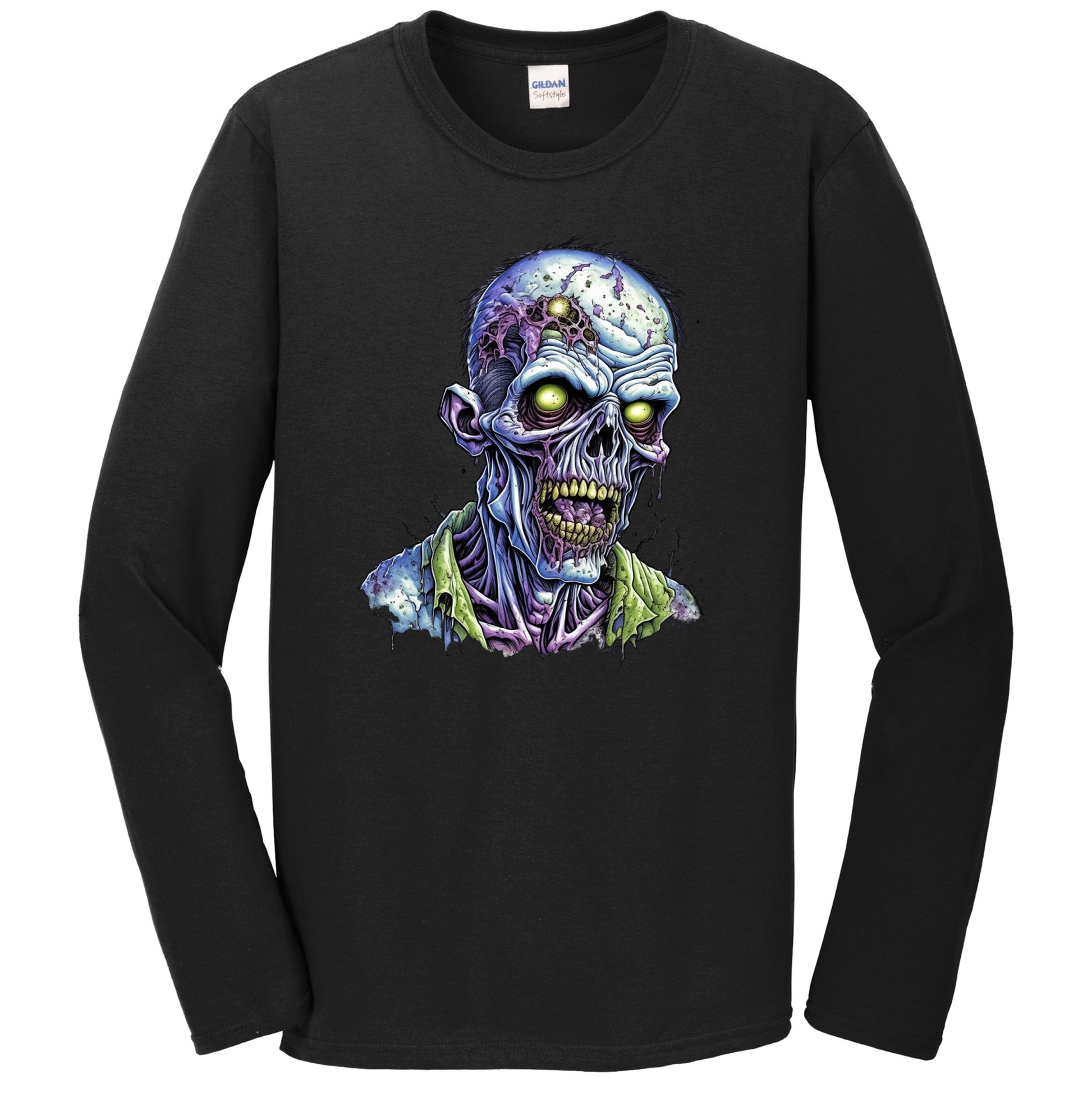Creepy Zombie Scary Monster Halloween Long Sleeve T-Shirt