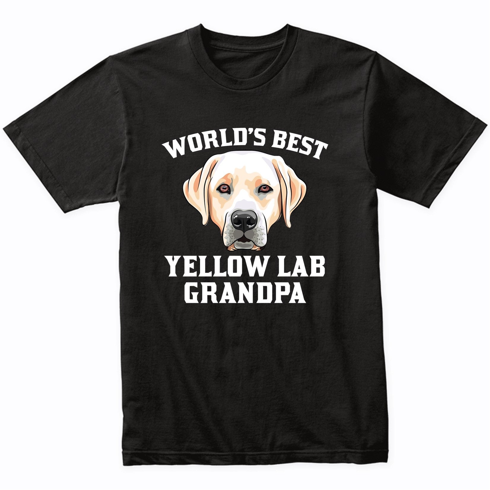 World's Best Yellow Lab Grandpa Dog Graphic T-Shirt