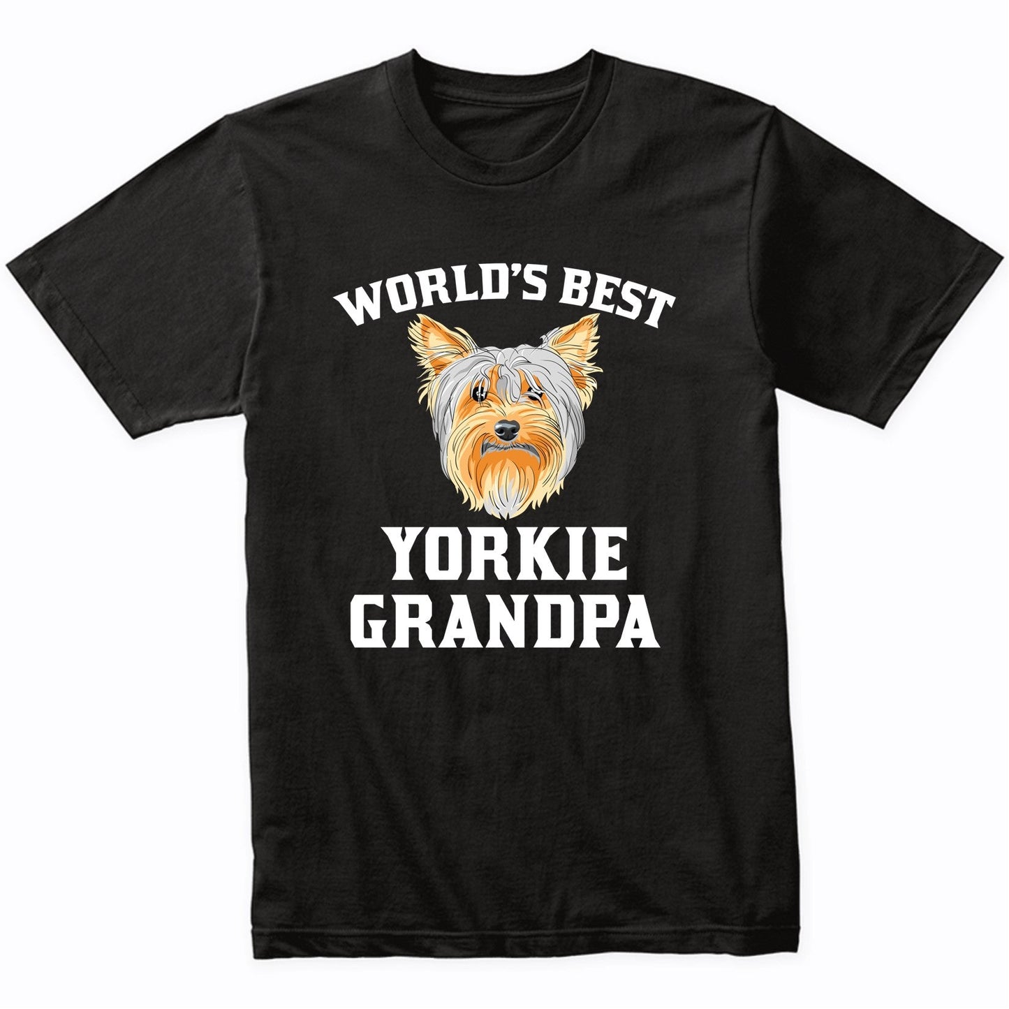 World's Best Yorkie Grandpa Dog Graphic T-Shirt