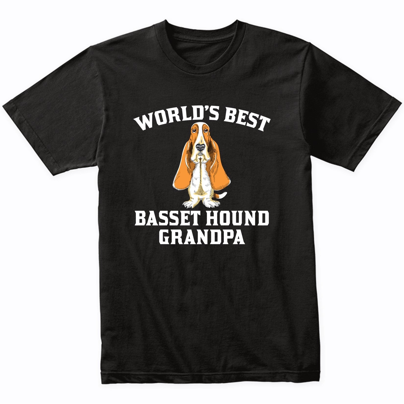 World's Best Basset Hound Grandpa Dog Graphic T-Shirt