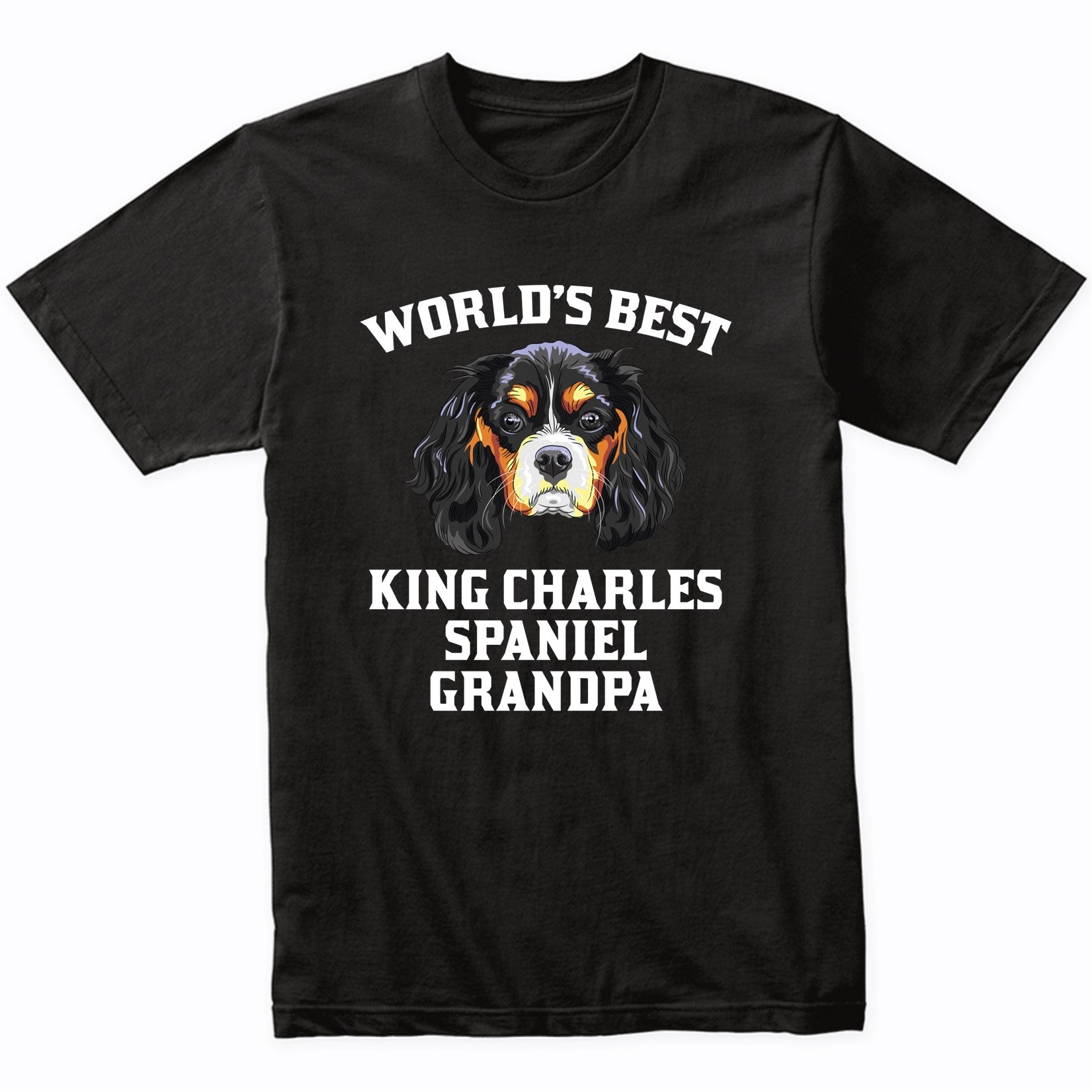 World's Best King Charles Spaniel Grandpa Dog Graphic Shirt
