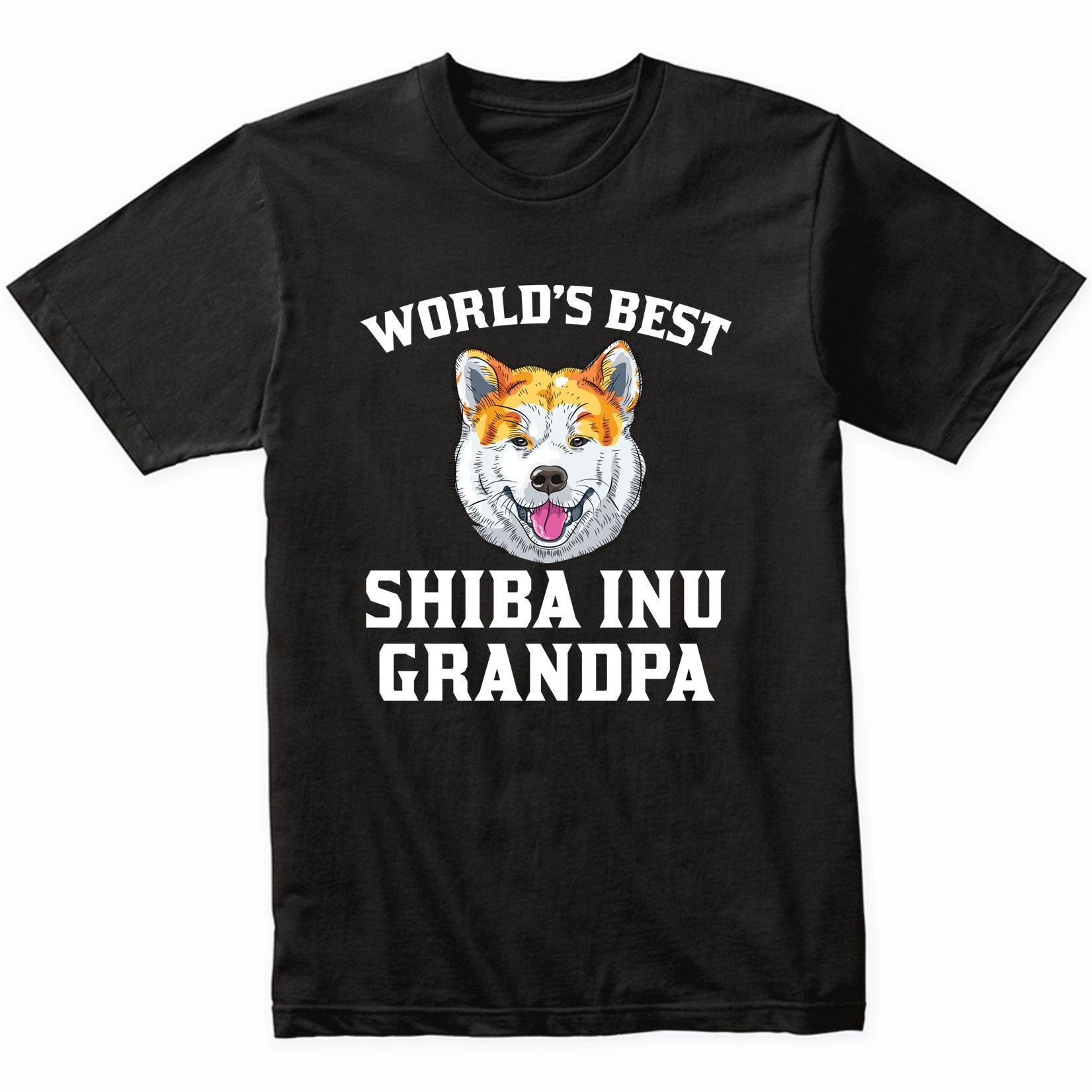 World's Best Shiba Inu Grandpa Dog Graphic T-Shirt