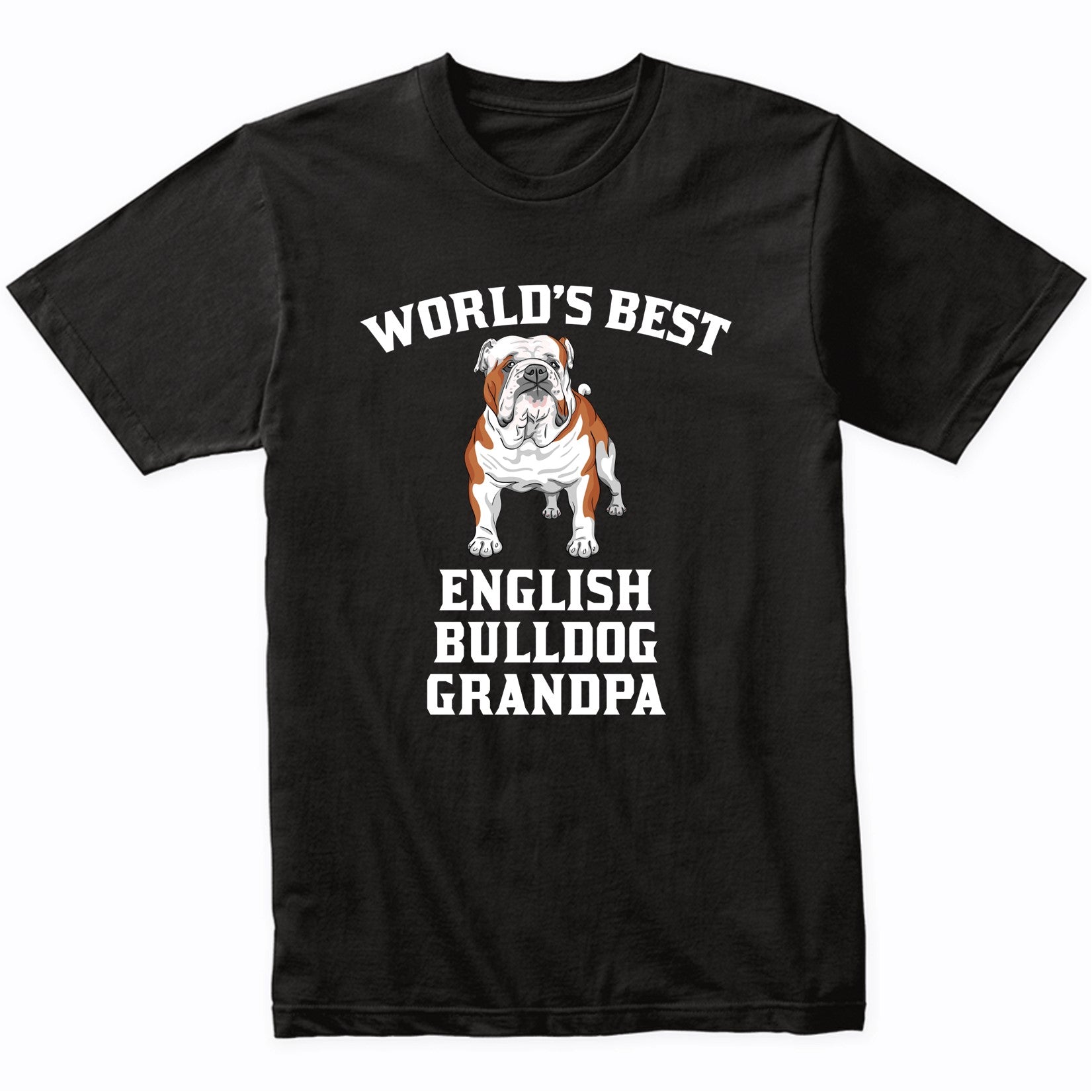 World's Best English Bulldog Grandpa Dog Graphic T-Shirt
