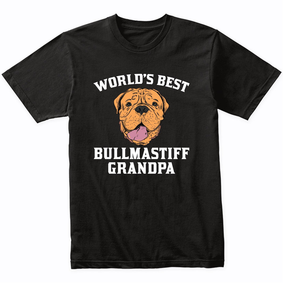 World's Best Bullmastiff Grandpa Dog Graphic T-Shirt