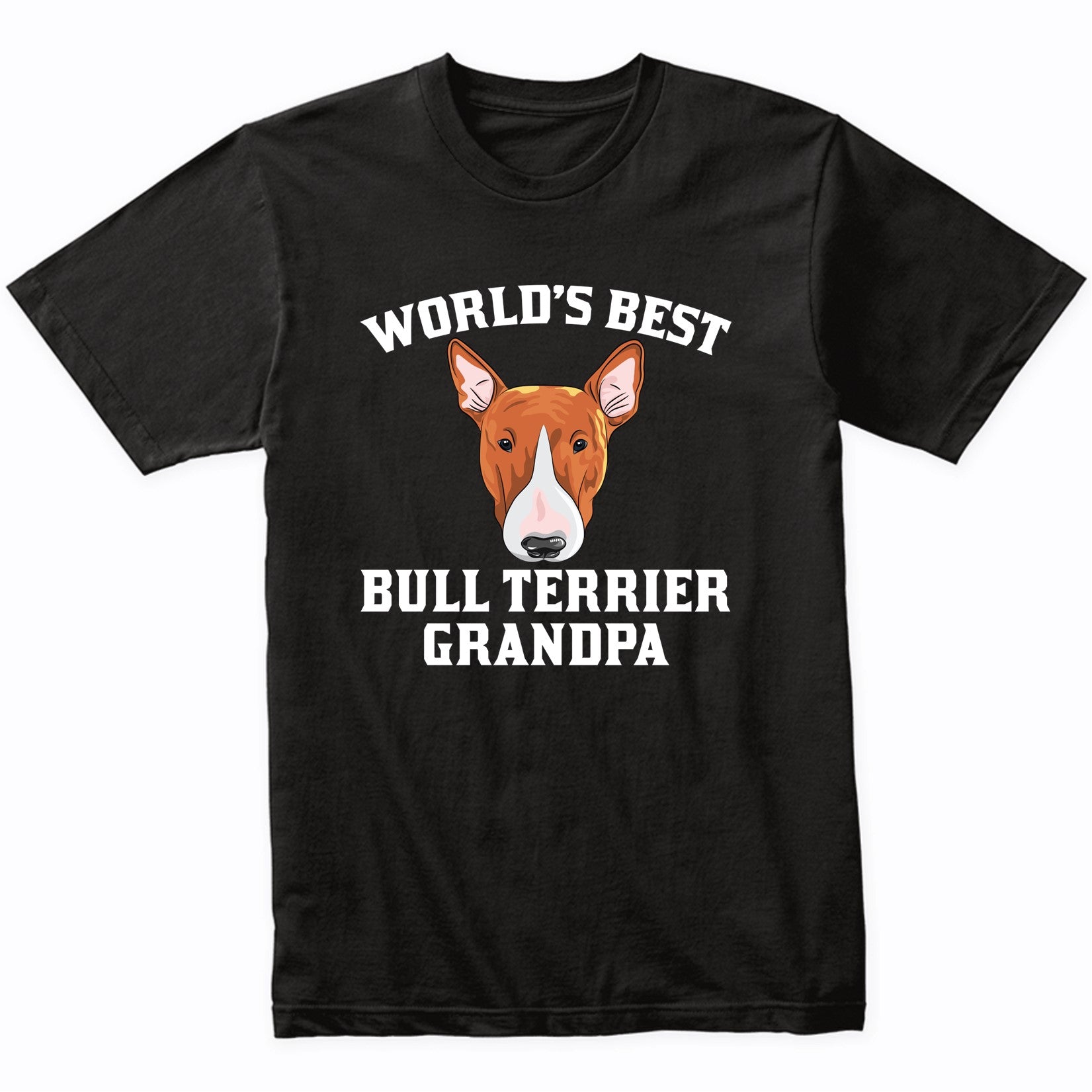 World's Best Bull Terrier Grandpa Dog Graphic T-Shirt
