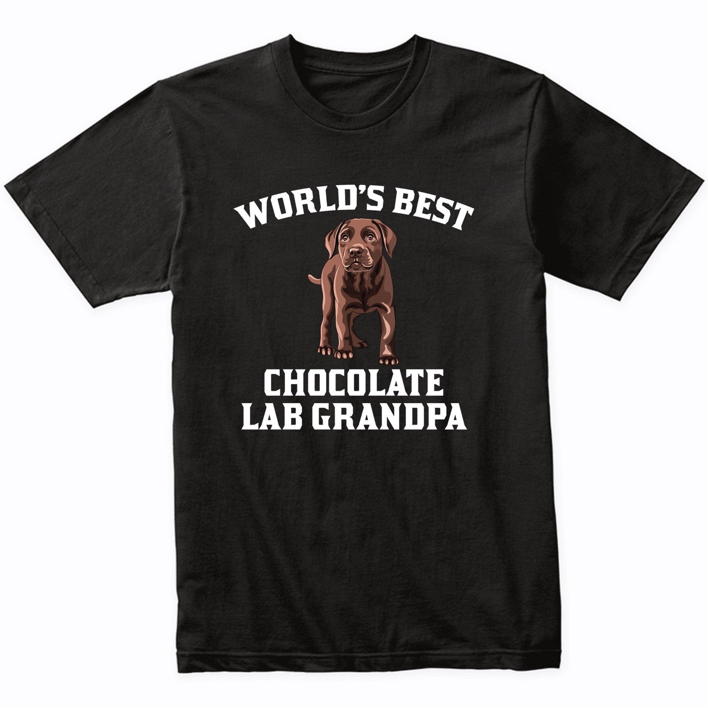 World's Best Chocolate Lab Grandpa Dog Graphic T-Shirt