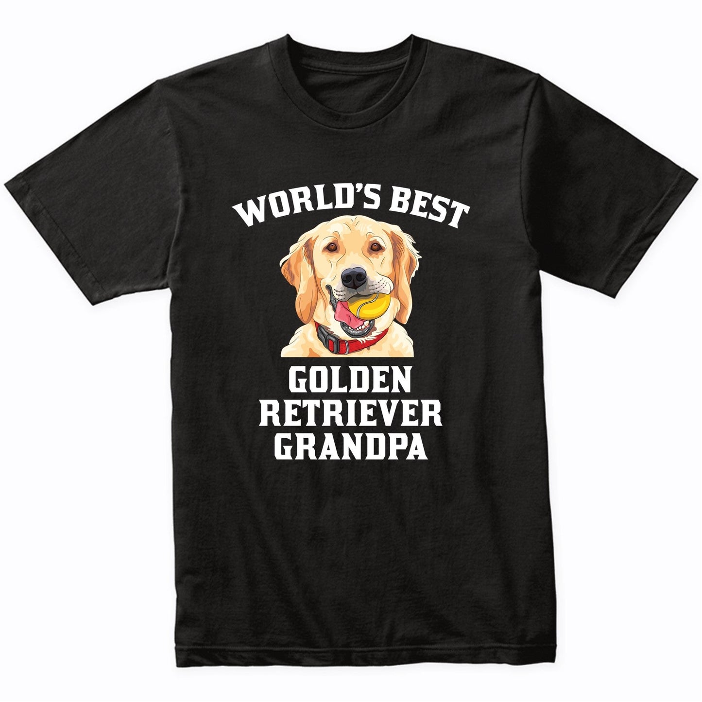 World's Best Golden Retriever Grandpa Dog Graphic T-Shirt
