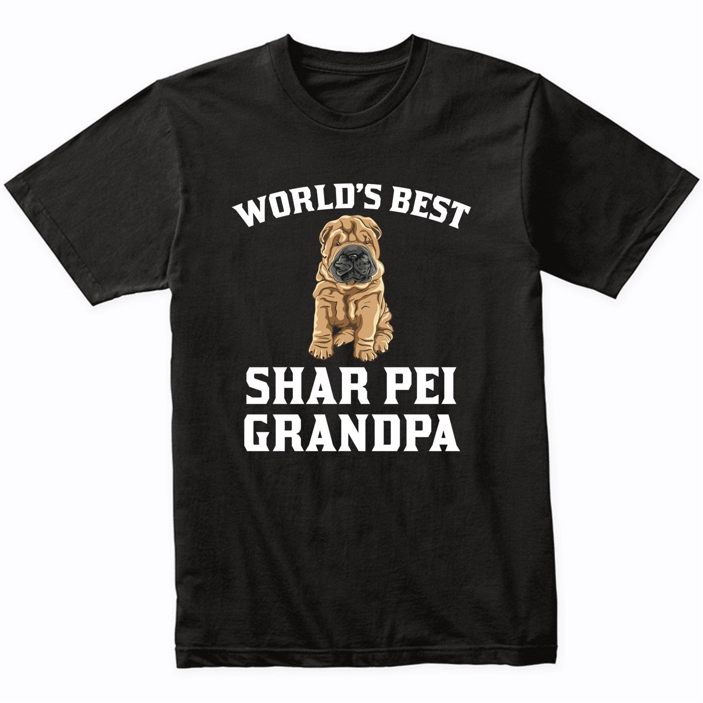 World's Best Shar Pei Grandpa Dog Graphic T-Shirt