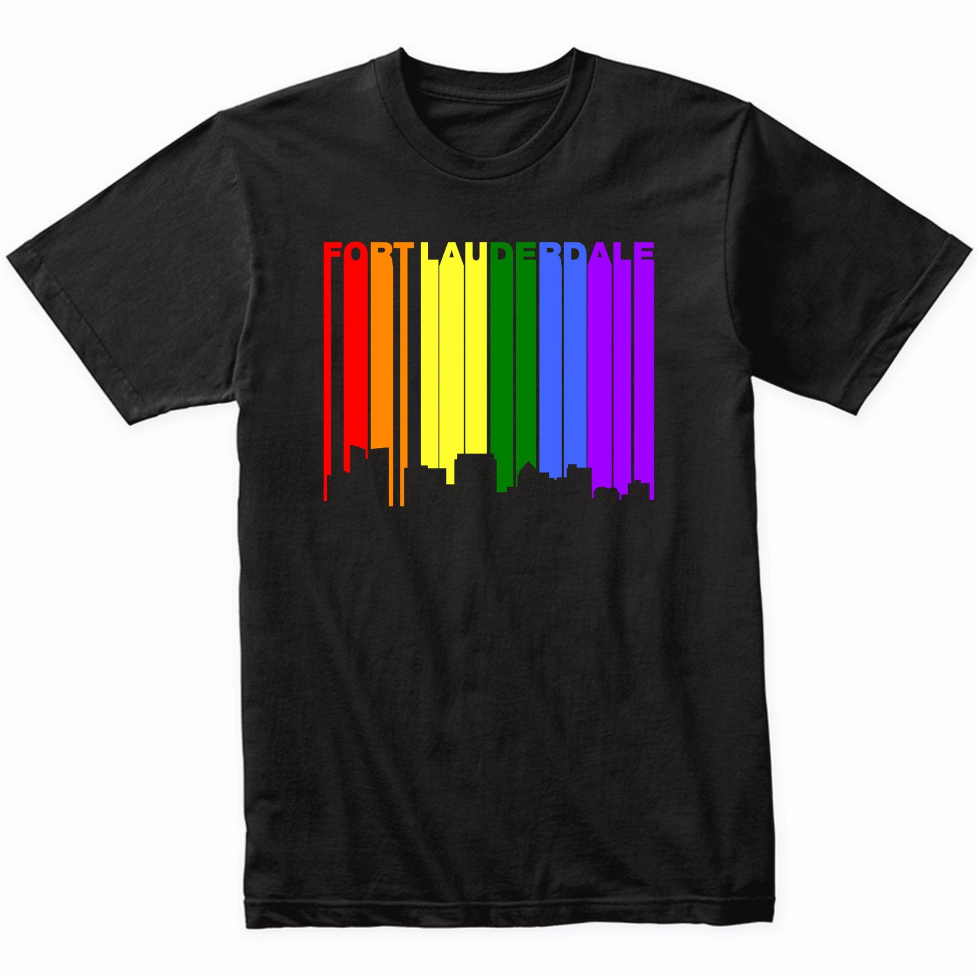 Fort Lauderdale Florida LGBTQ Gay Pride Skyline T-Shirt