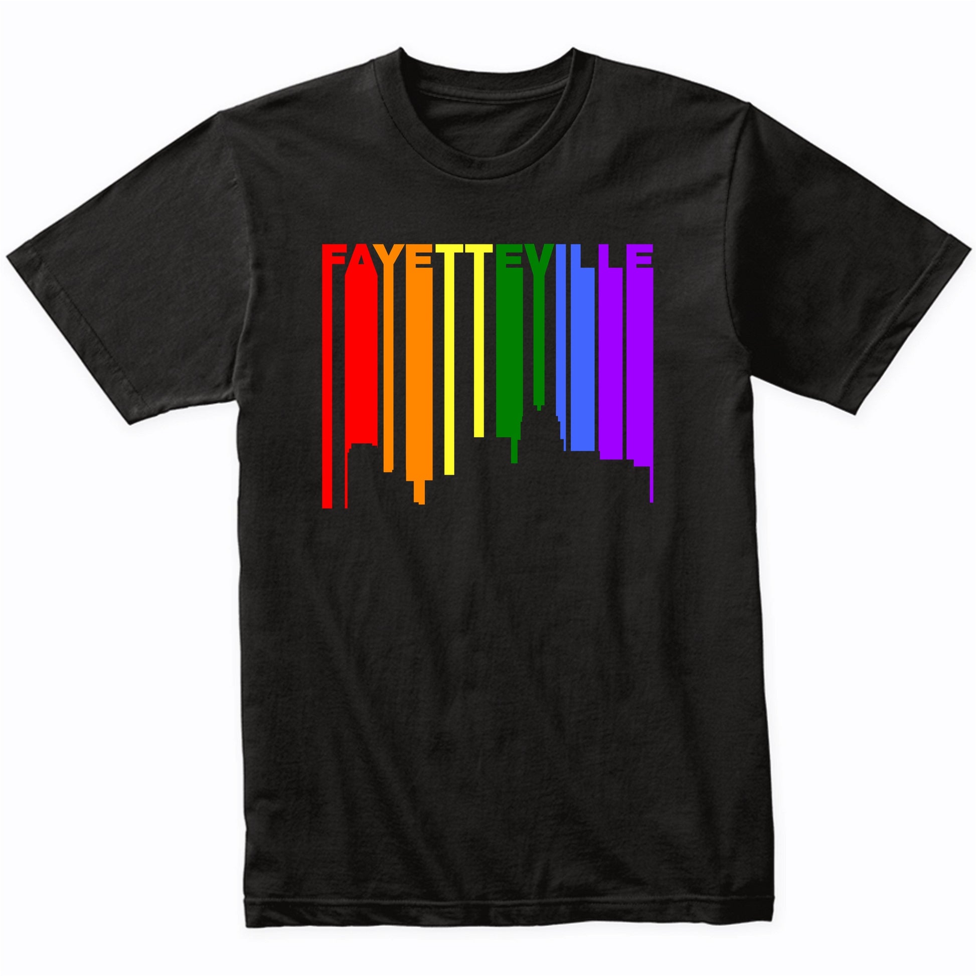 Fayetteville North Carolina LGBTQ Gay Pride Skyline T-Shirt