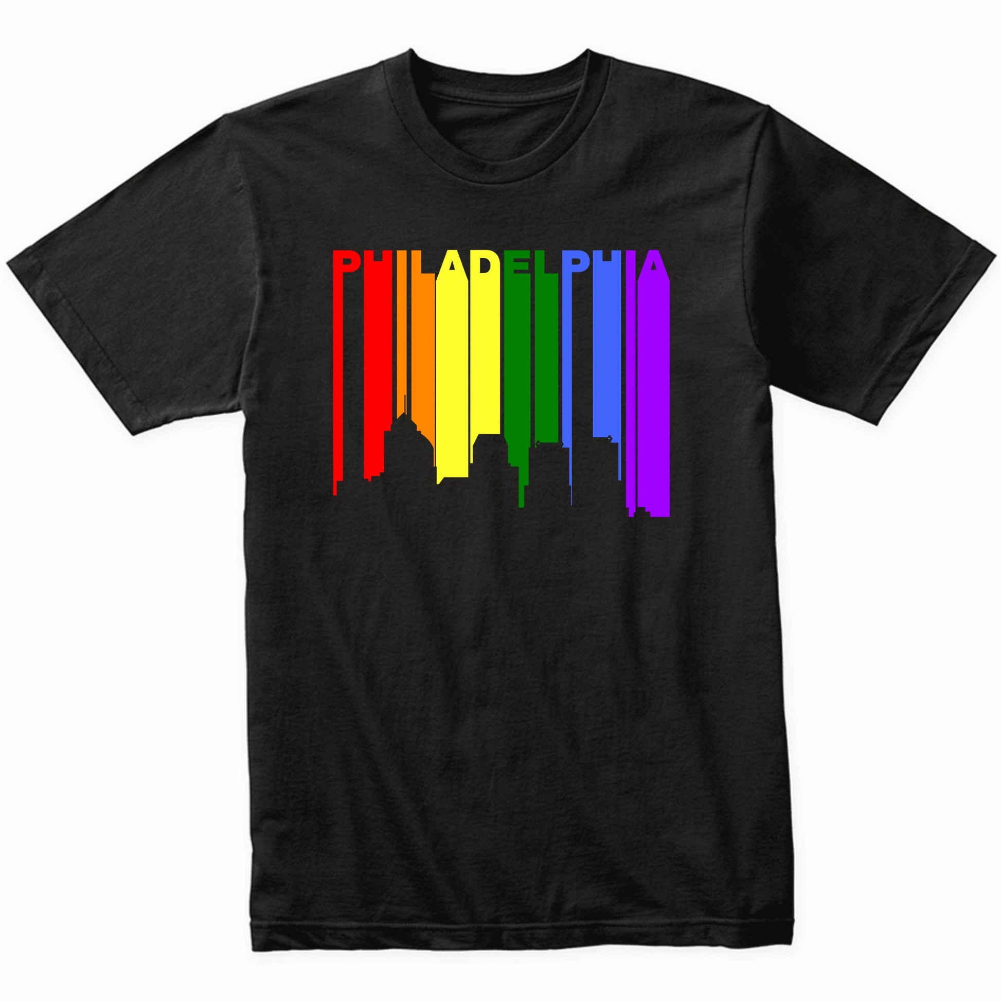Philadelphia Pennsylvania LGBTQ Gay Pride Skyline T-Shirt