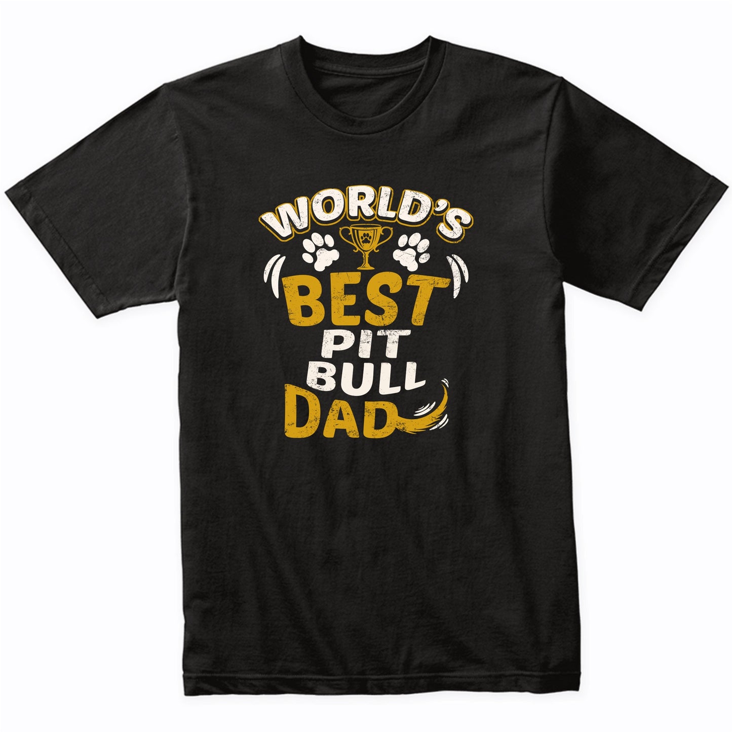 World's Best Pit Bull Dad Graphic T-Shirt
