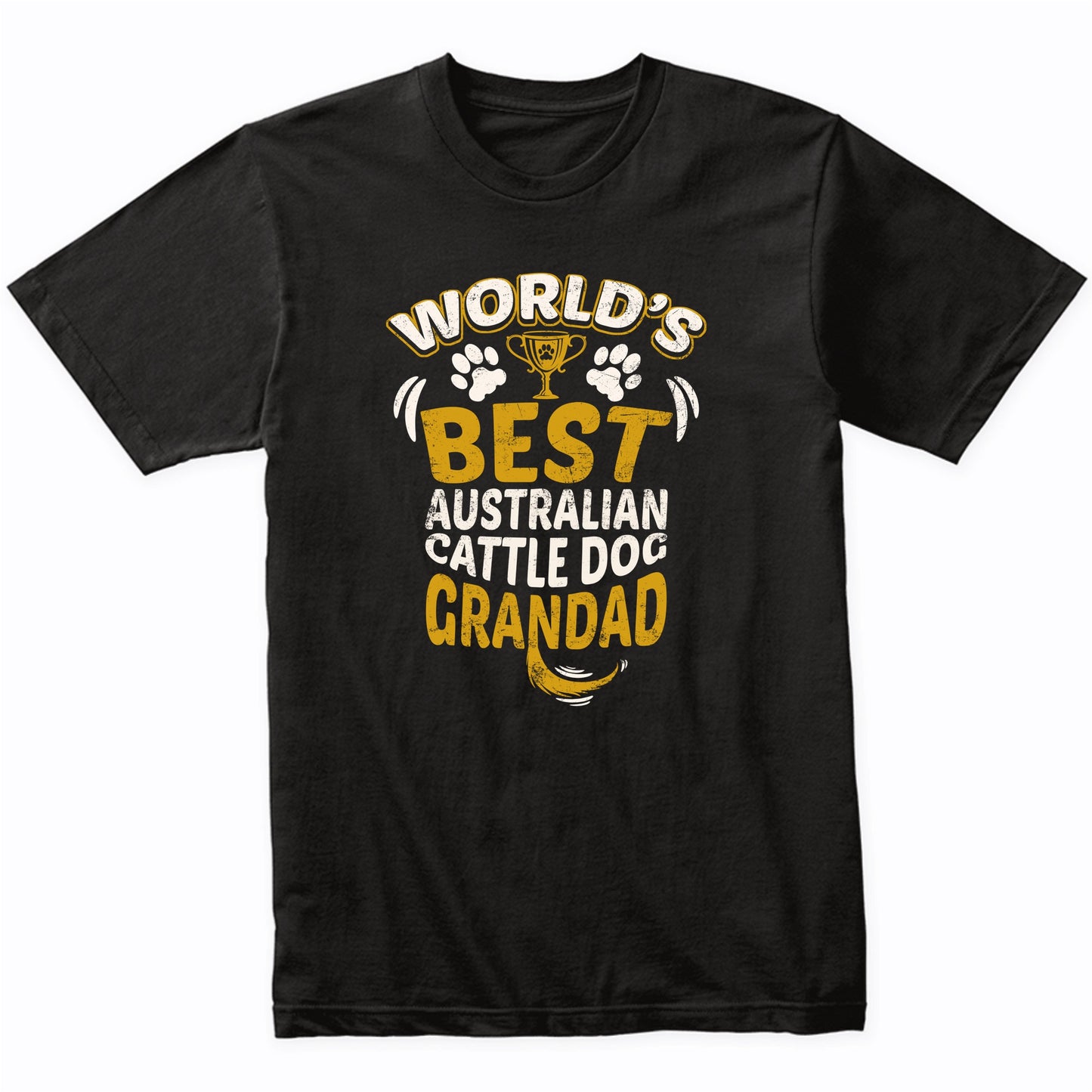 World's Best Australian Cattle Dog Grandad Graphic T-Shirt