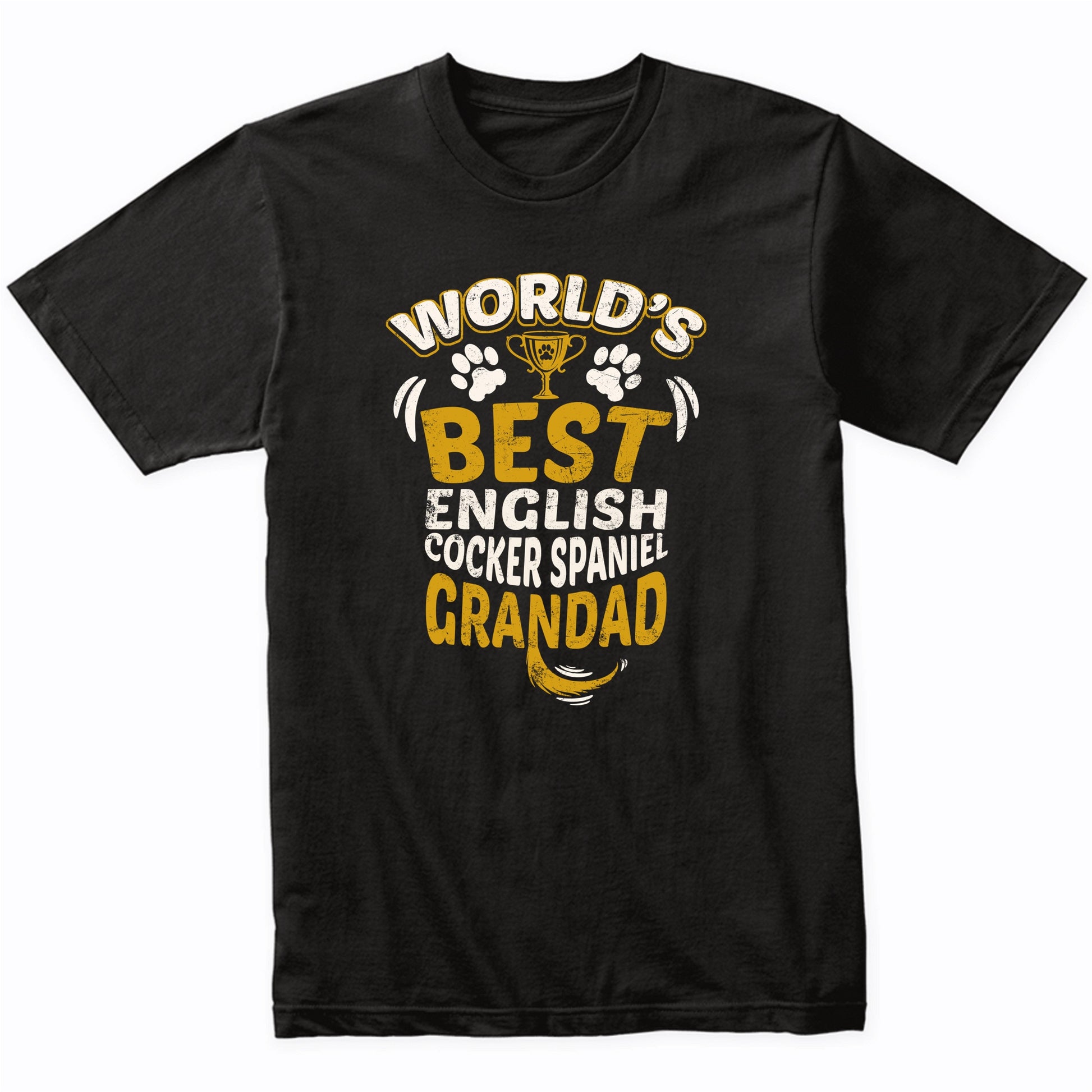 World's Best English Cocker Spaniel Grandad Graphic T-Shirt