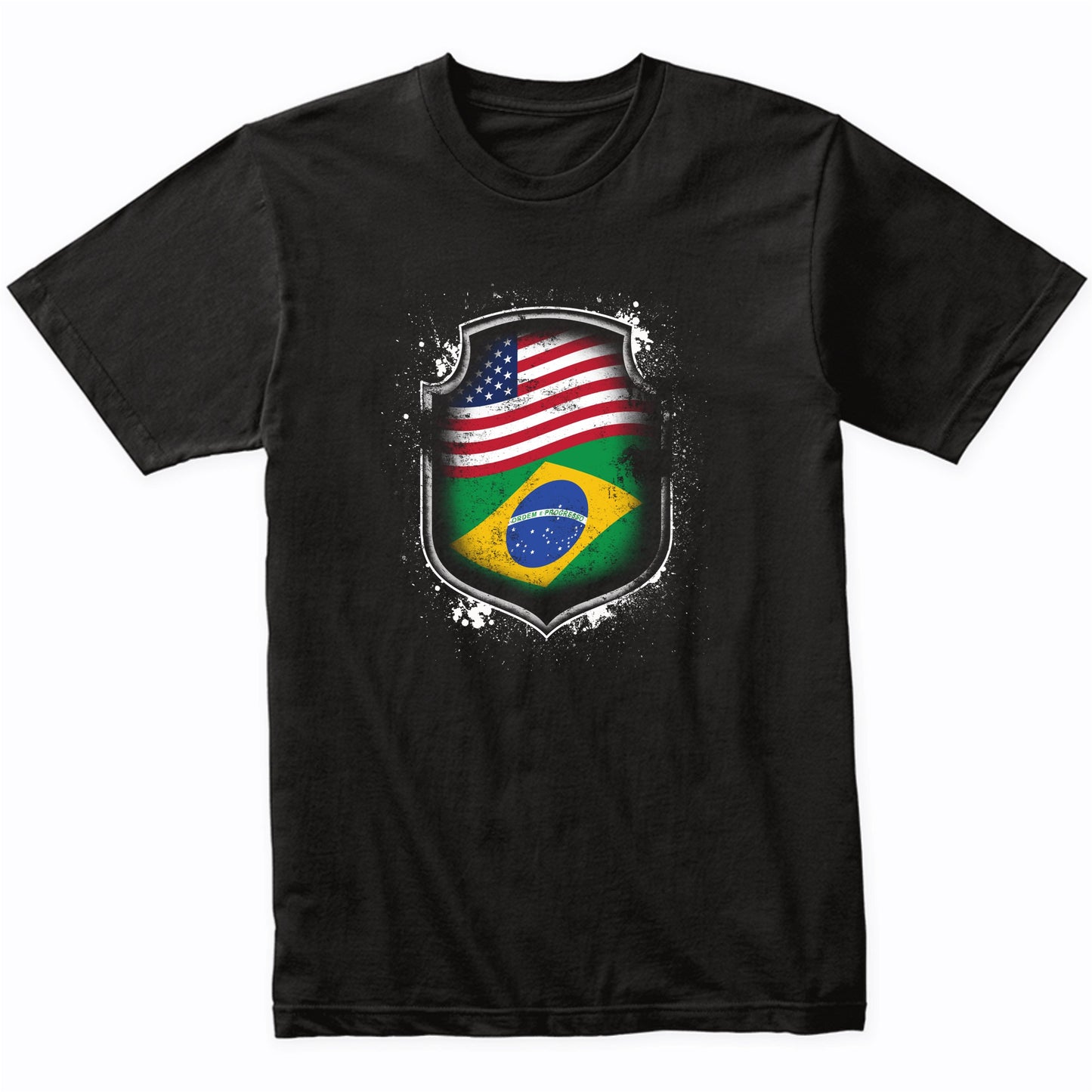 Brazilian American Shirt Flags Of Brazil and America T-Shirt