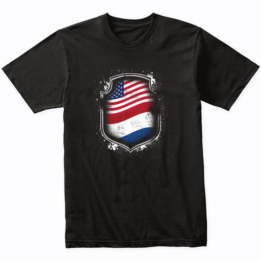 Dutch American Shirt Flags Of the Netherlands and America T-Shirt