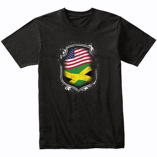 Jamaican American Shirt Flags Of Jamaica and America T-Shirt