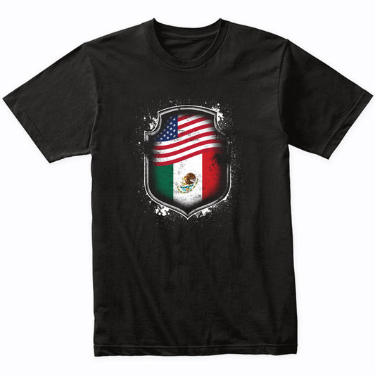 Mexican American Shirt Flags Of Mexico and America T-Shirt