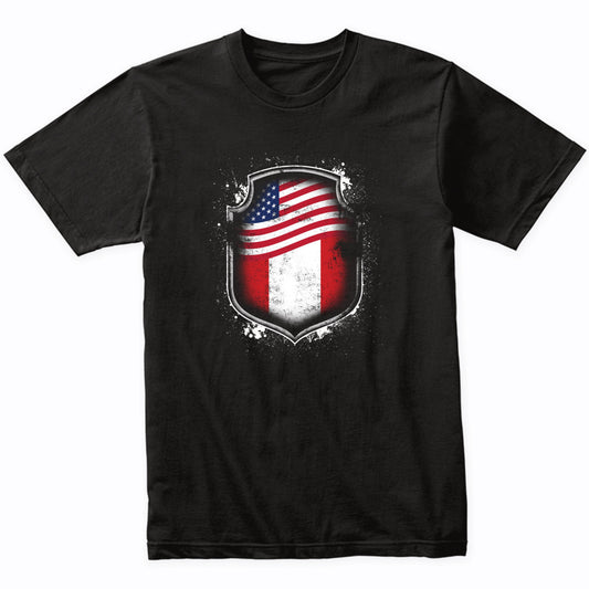 Peruvian American Shirt Flags Of Peru and America T-Shirt