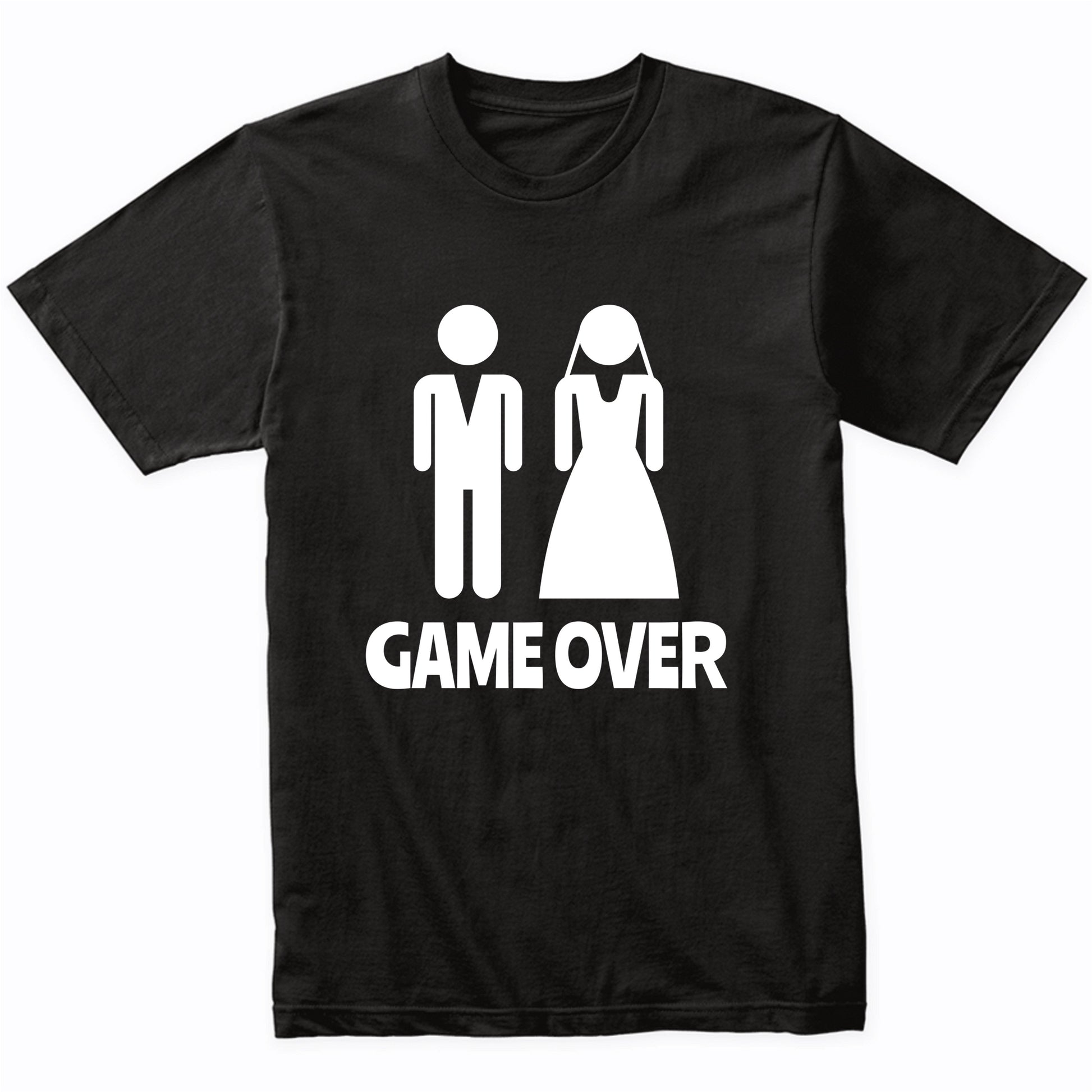 Game Over Funny Bachelor Party Groom Wedding Shirt
