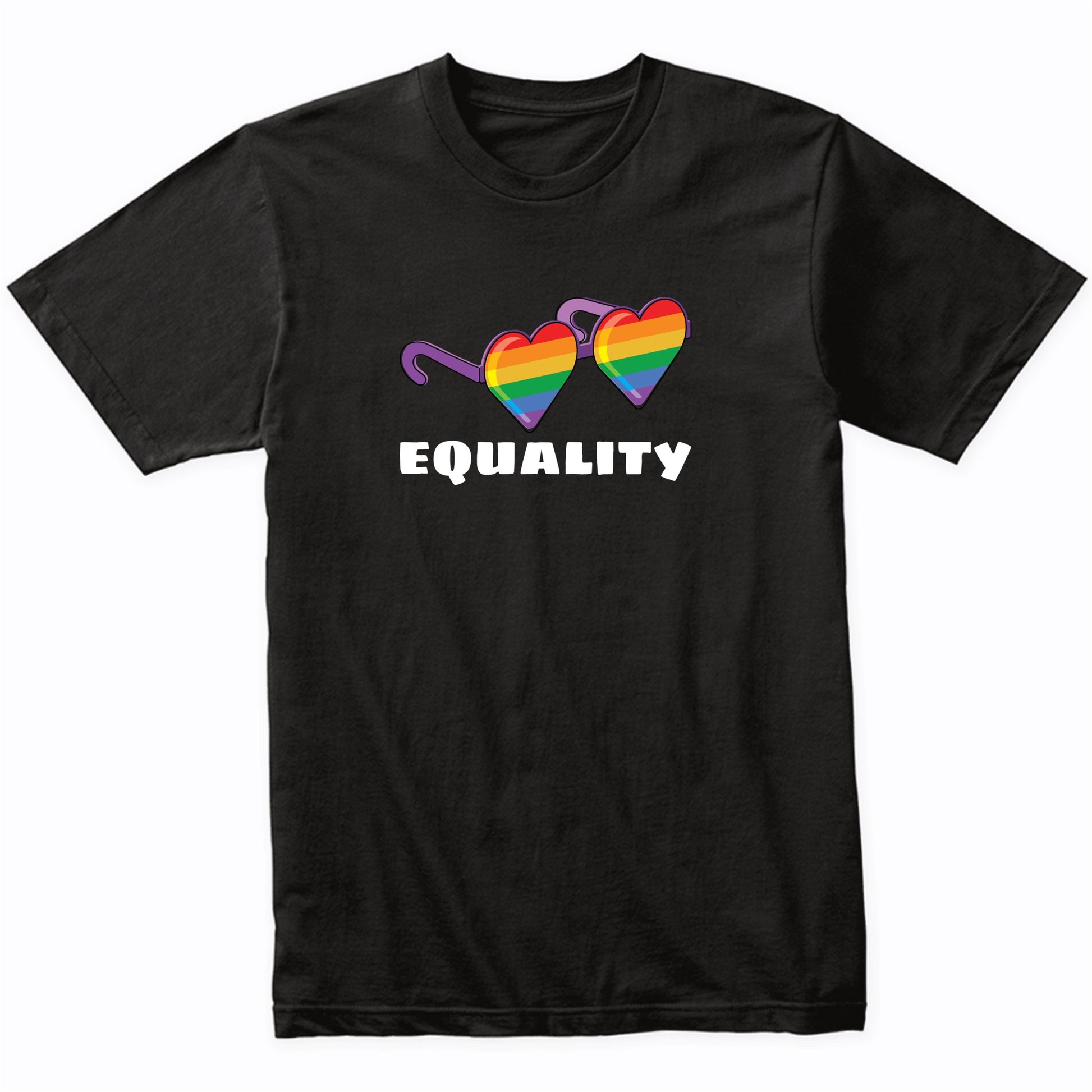 Equality LGBTQ Gay Pride Rainbow Sunglasses T-Shirt