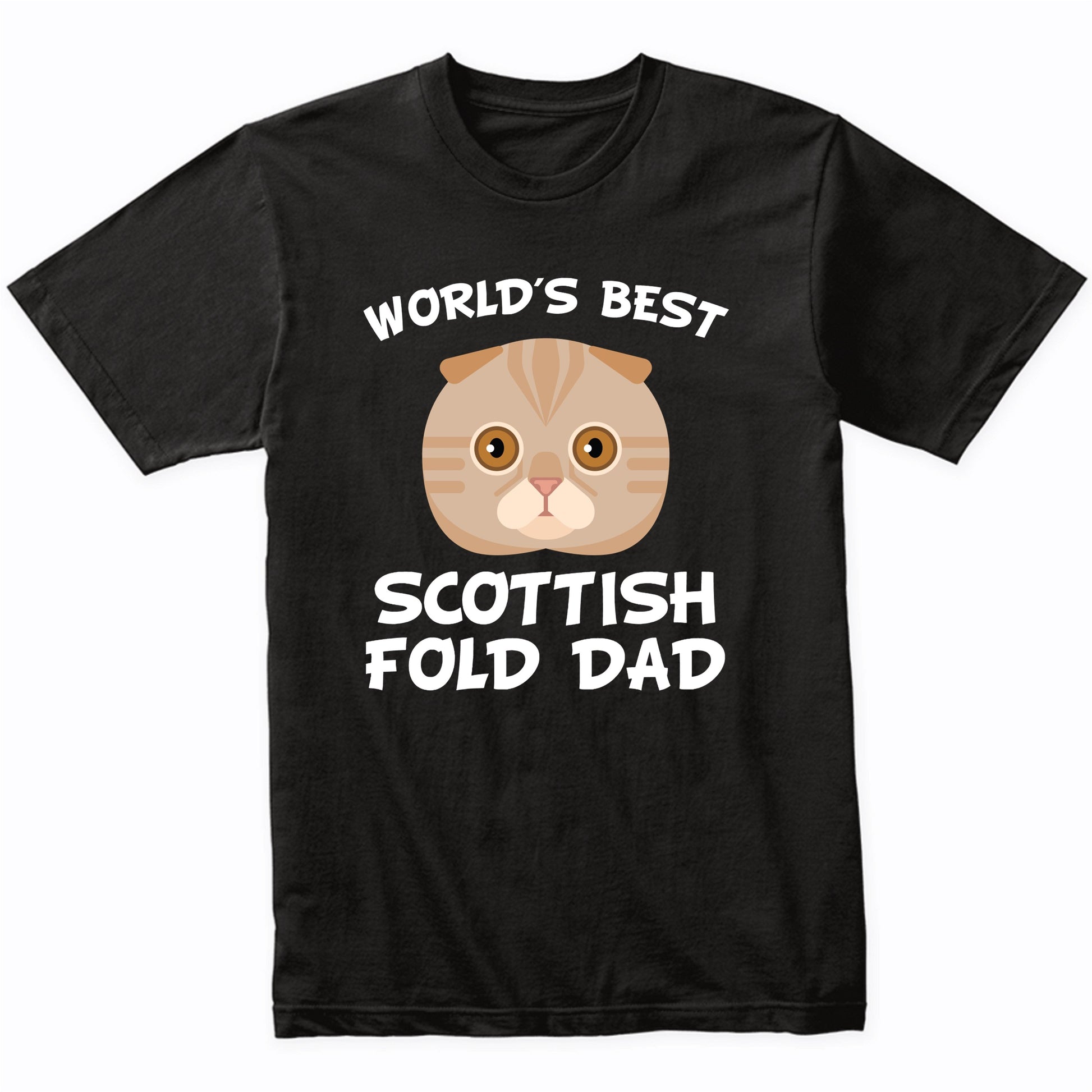World's Best Scottish Fold Dad Cat Owner T-Shirt