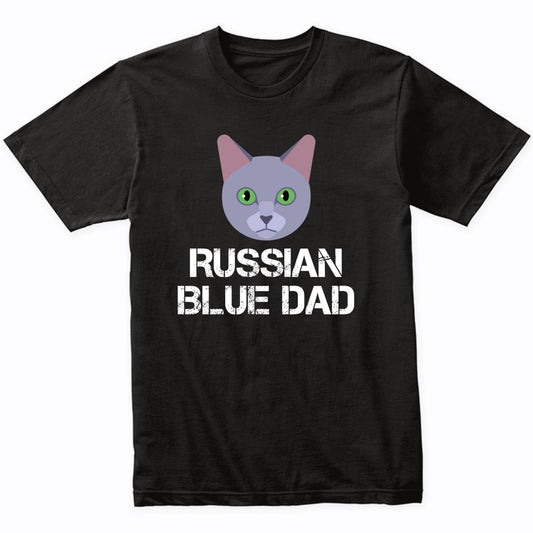 Russian Blue Dad Cat Owner T-Shirt