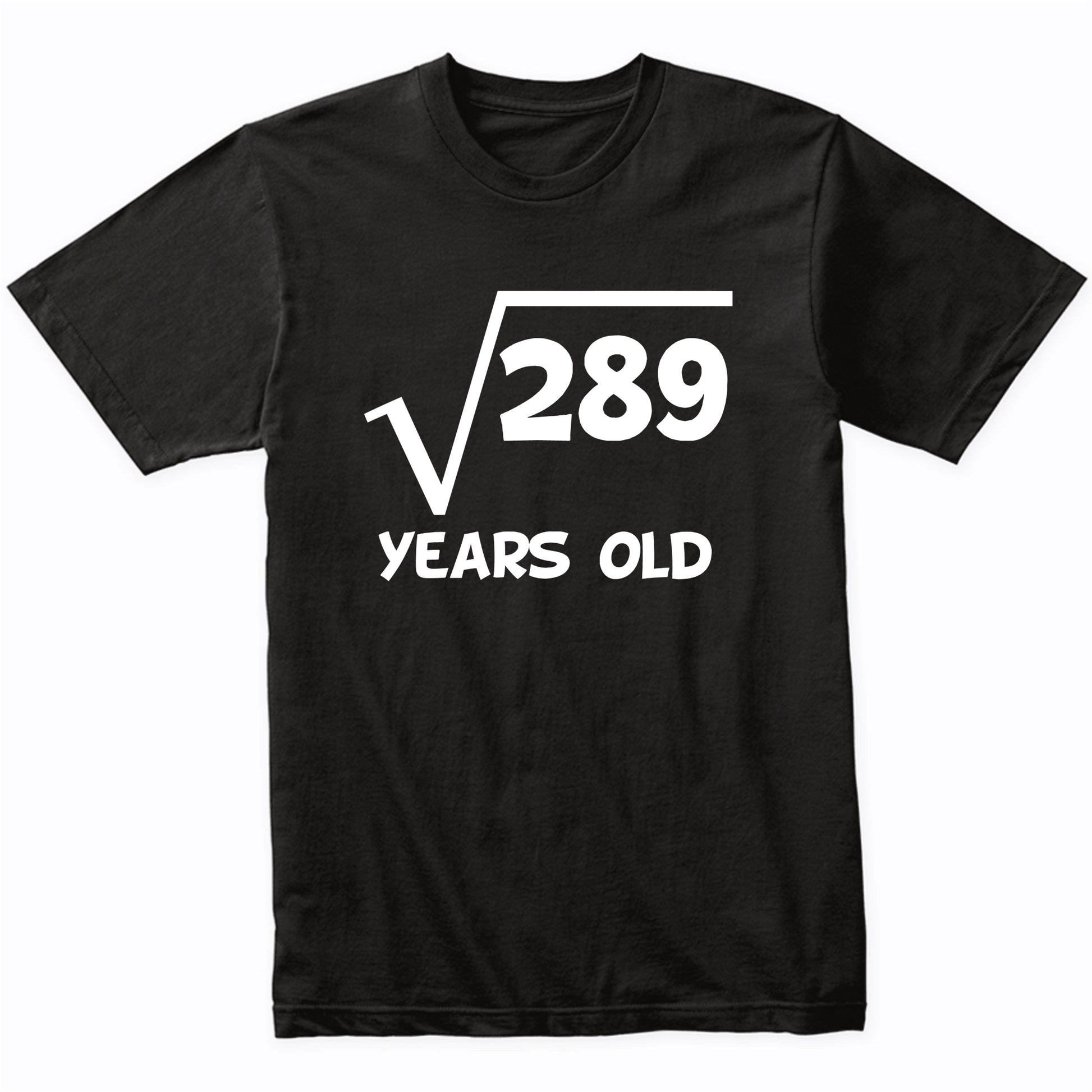 17th Birthday Shirt Square Root 17 Years Old Math T-Shirt