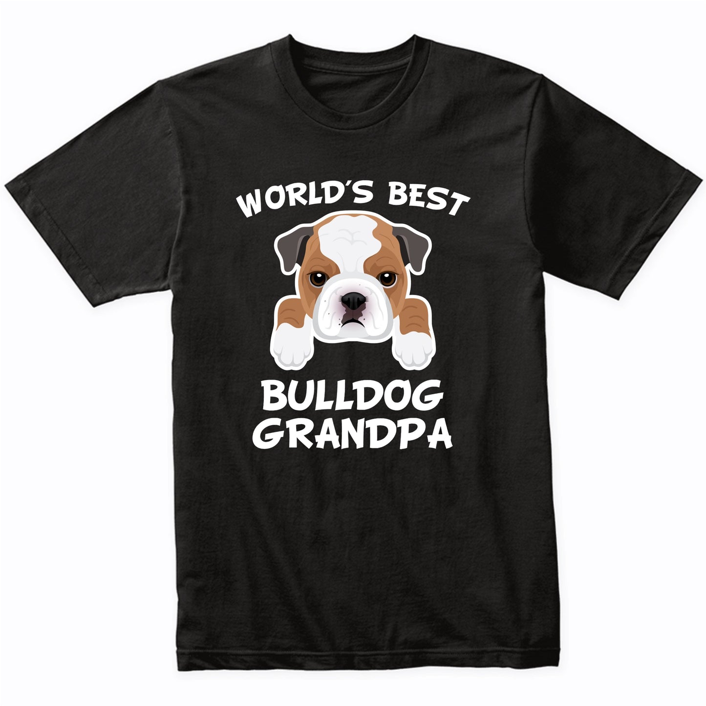 World's Best Bulldog Grandpa Dog Granddog T-Shirt