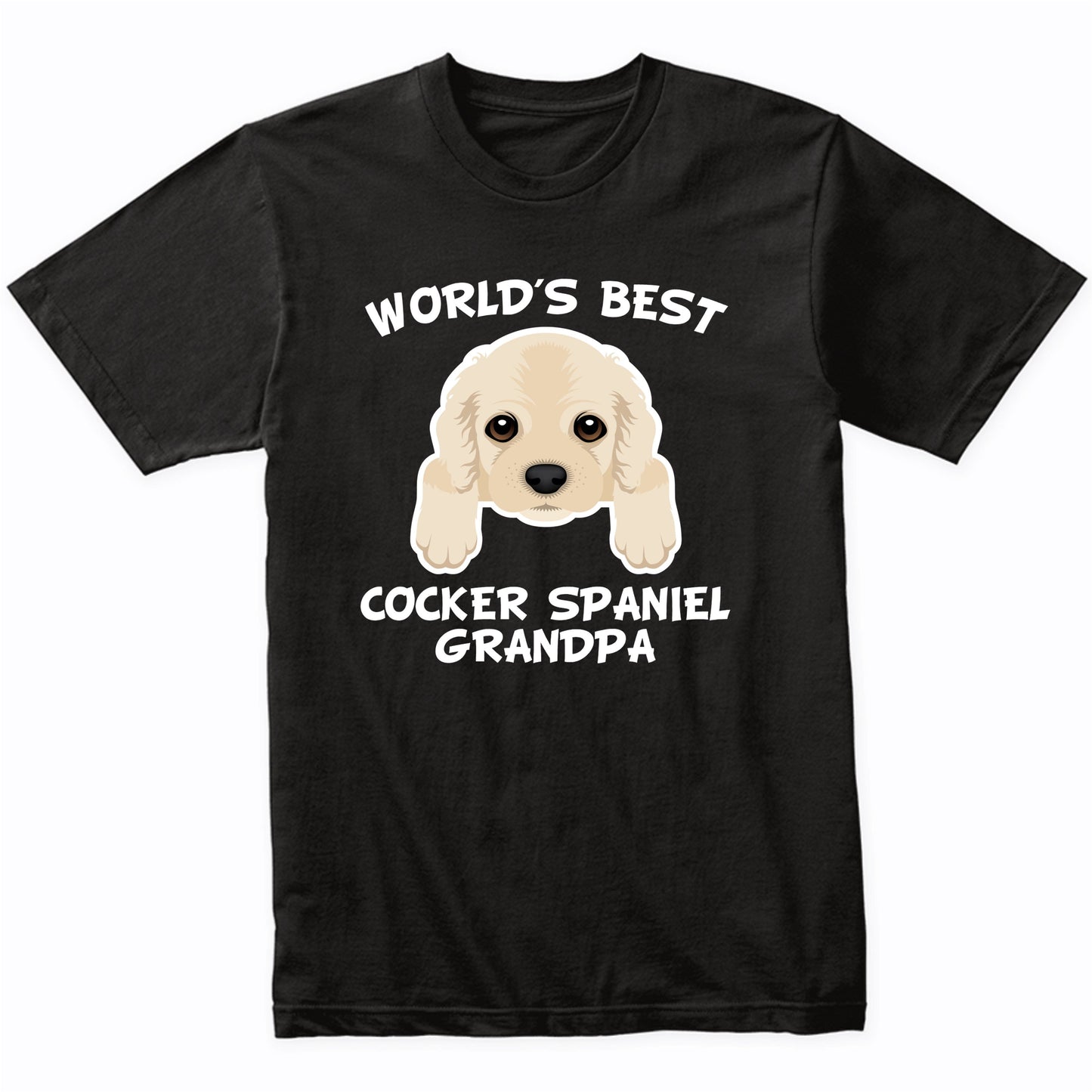 World's Best Cocker Spaniel Grandpa Dog Granddog T-Shirt