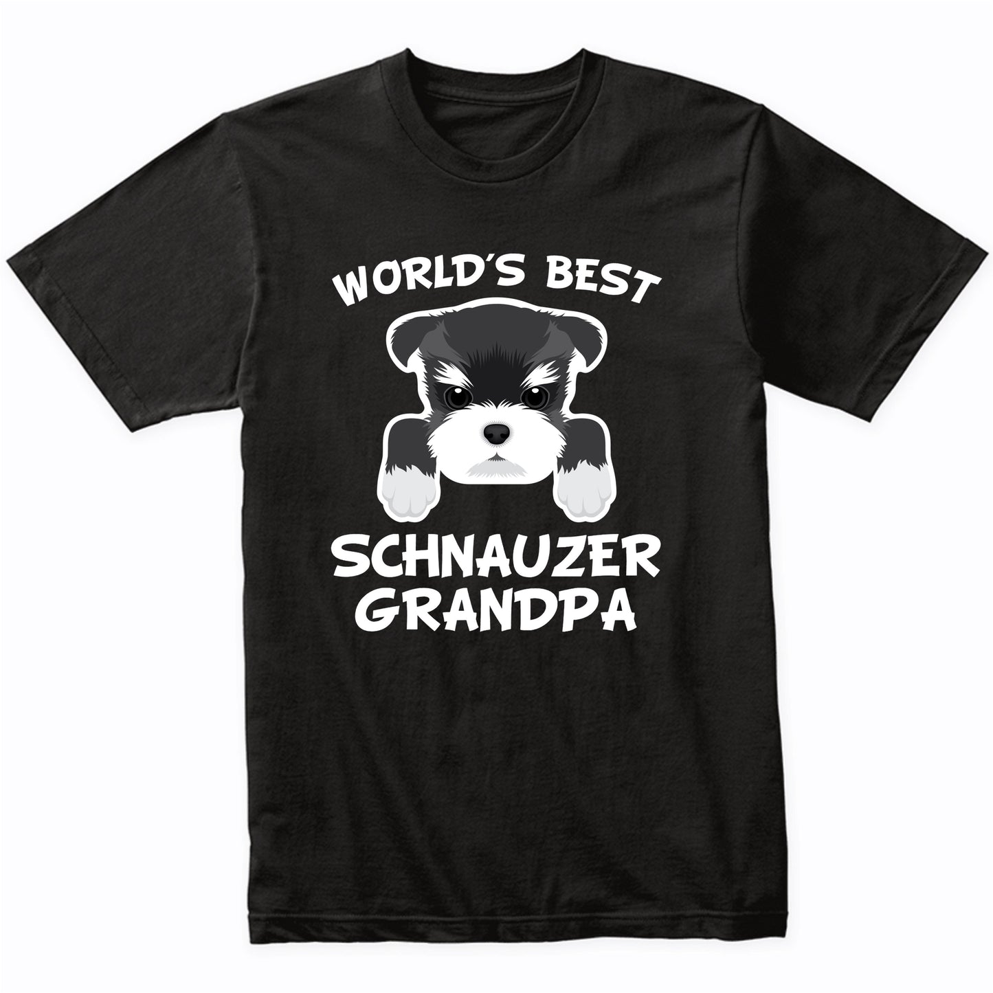 World's Best Schnauzer Grandpa Dog Granddog T-Shirt