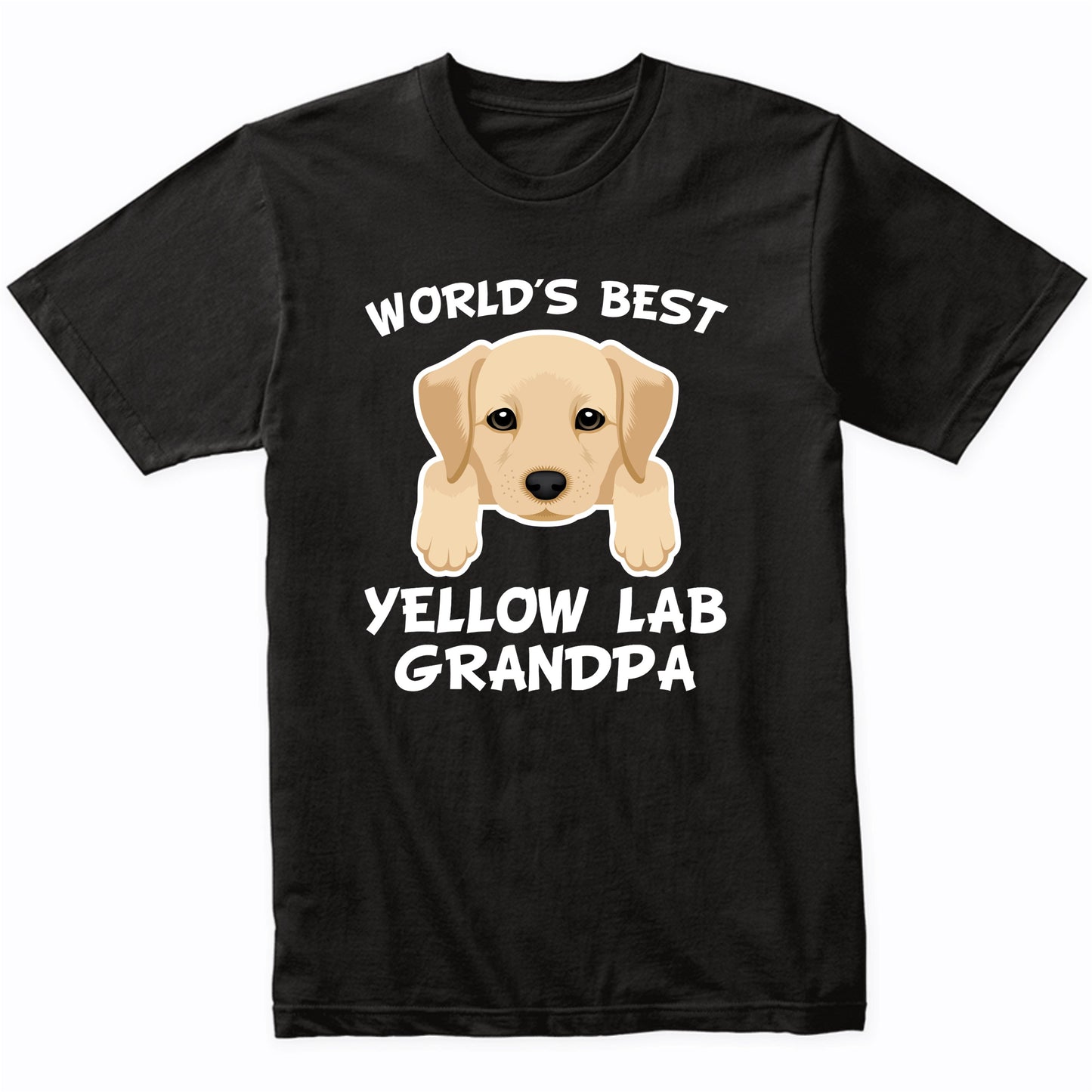 World's Best Yellow Lab Grandpa Dog Granddog T-Shirt
