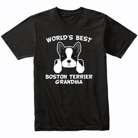 World's Best Boston Terrier Grandma Dog Granddog T-Shirt