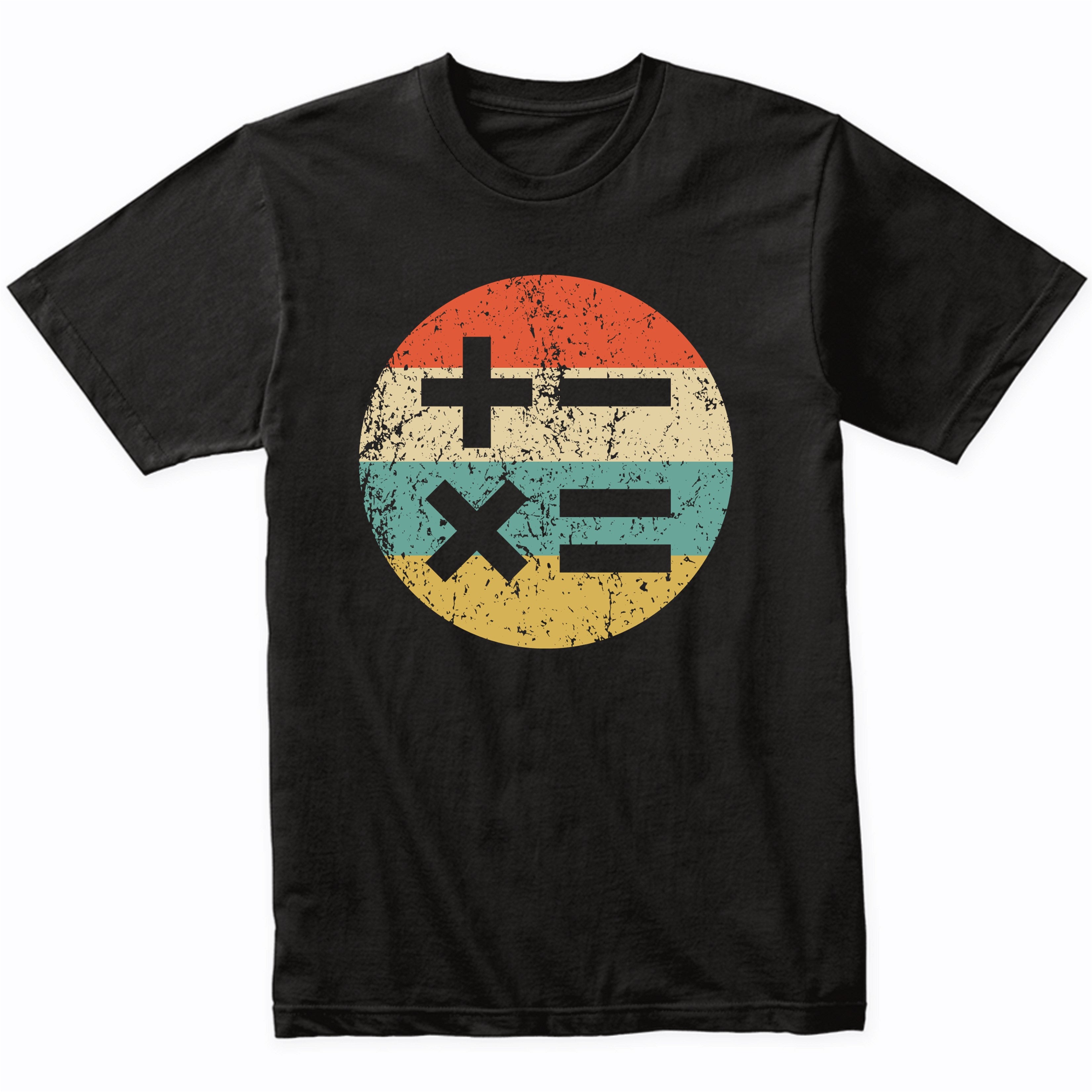 Math Teacher Shirt - Vintage Retro Math Symbols T-Shirt – Really ...