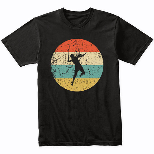 Badminton Shirt - Vintage Retro Badminton Player T-Shirt